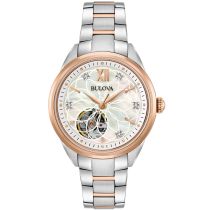 Bulova 98P170 Clasico Automatico Reloj Mujer 34mm 3ATM