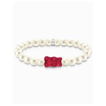 Thomas Sabo A2154-017-10-L15 Pulsera de cuentas Ositos de Oro dorada roja 15 cm