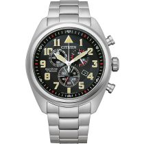 Citizen AT2480-81E Eco-Drive Super-Titanio Crono Reloj Hombre 