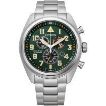 Citizen AT2480-81X Eco-Drive Super-Titanio Crono Reloj Hombre 