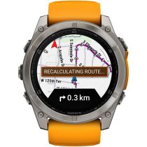 Garmin 010-02905-11 Herrenuhr fenix 8 AMOLED Saphirglas Silikonband 51mm 10ATM