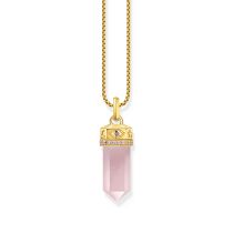 Thomas Sabo PE955-995-9 Colgante chapado en oro con cristal de cuarzo rosa rosa Señoras