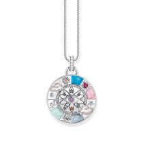 Thomas Sabo PE962-340-7 Colgante de cadena plateado con rueda de la fortuna para señora