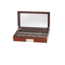 Rothenschild Caja de relojes RS-2350-12MA para 12 relojes marrón