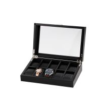 Rothenschild Caja de relojes RS-2375-10OAK para 10 relojes negro