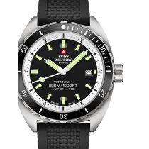 Swiss Military SMA34100.07 Diver Titanio Automatico Reloj Hombre 42mm 30ATM