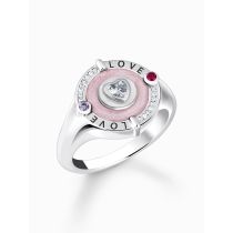 Thomas Sabo TR2447-390-9-54 Anillo solitario de plata con corazón y piedras, señora