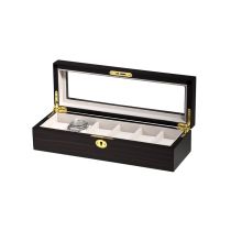 Rothenschild Caja de relojes RS-1087-6E para 6 relojes ébano