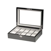 Rothenschild Caja de relojes RS-2071-10CA para 10 relojes carbono